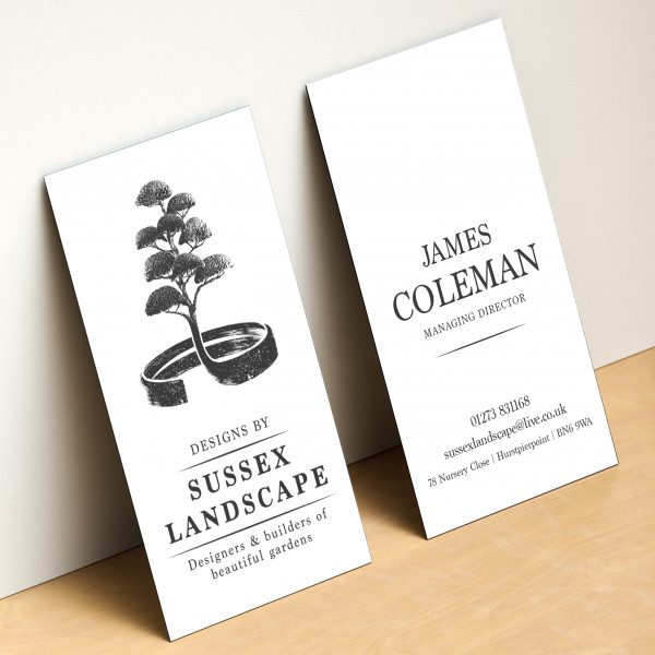 Modern Horizontal and Vertical Business Card Mockup by Anthony Boyd Graphics